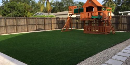 Playground Artificial Turf Installation